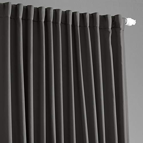 HPD Half Price Drapes Extra Wide Room Darkening Curtains for Bedroom & Living Room 100 X 84 (1 Panel), BOCH-201403-84-DW, Anthracite Grey