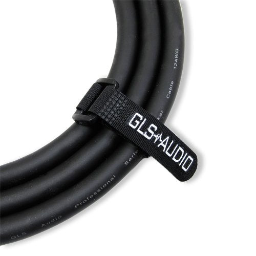 GLS Audio Speaker Cable 1/4 inch to 1/4 inch - 12 AWG Professional Bass/Guitar Speaker Cable for Amp - Black, 3 Ft.