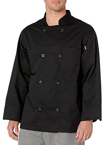 Chef Code Men's 8 Pearl Button Chef Coat, White, 5X