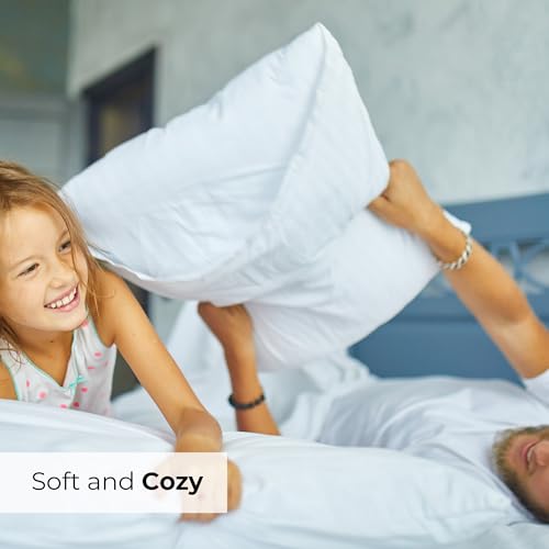 King Pillow Cases Set of 2 - Extra Soft, Hotel Quality Pillowcase Covers - Comfy Bedding for Women, Men, Kids & Teens - Machine Washable Pillow Protectors - 2 Piece - King Size Denim Blue Pillow Cover