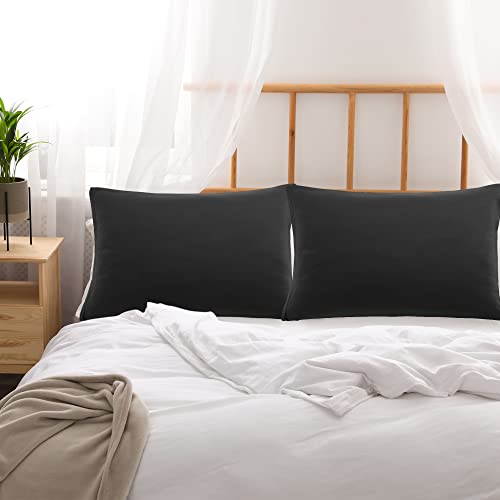 uxcell 2 Pack Pillow Cases Soft 1800 Series Microfiber Pillowcases Set with Zipper King(20"x36") Orange