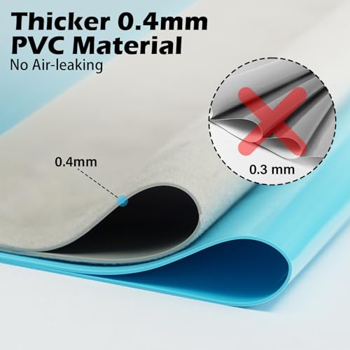 ROMPICO Inflatable Toddler Travel Bed with Safety Bumper,Portable Racecar Toddler Bed Air Mattress with 4 Sides for Kids, Ideal for Vacation,Camping and Sleepover,Electric Pump Included(Regular, Blue)