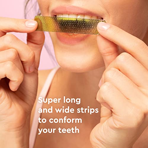 InoPro Teeth Whitening Strips 7 Treatments Kit - Sensitive Teeth Whitener, Peroxide Free, Enamel Safe Green White Strips, Deep Stains Removal - Instant Teeth Whitening Without The Harm (14 Strips)