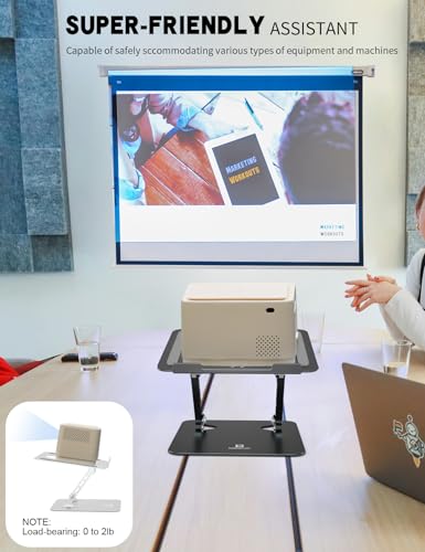 ToBeoneer Laptop Stand for Desk, Adjustable Laptop Stand, Foldable Laptop Riser Portable Computer Stand Compatible with MacBook Air/Pro, Dell XPS, Lenovo, HP and All Laptops up to 15.6 inches (Black)