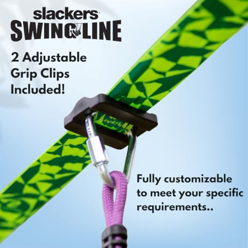 slackers Deluxe Swing Line - Turn Healthy Trees Into The Perfect Backyard Swing Set - slackers Tree Swing Line Kit - Great Tree Swing Addition to Any Yard - Recommended for Ages 3+