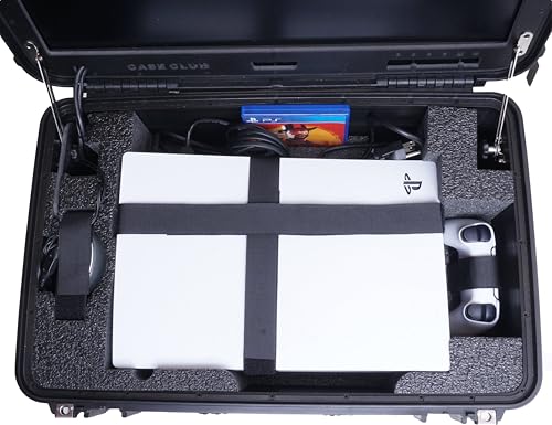 Case Club 4K Gaming Station Fits PS5. Comes with Built-in 24" 4K Monitor, Cooling Fans, & Speakers. Compatible with Playstation 5 (Gen 1 Disc or Digital), Controllers, & Games