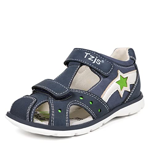 TZJS Toddler Sandals Kids Fashion Sports Sandals Outdoor Adjustable Strap Water Sandals Quick-Drying Summer Sandal with Arch Support(Blue,6)