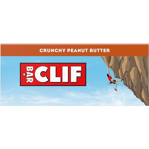 CLIF BAR - Crunchy Peanut Butter - Made with Organic Oats - 11g Protein - Non-GMO - Plant Based - Energy Bars - 2.4 oz. (12 Pack)