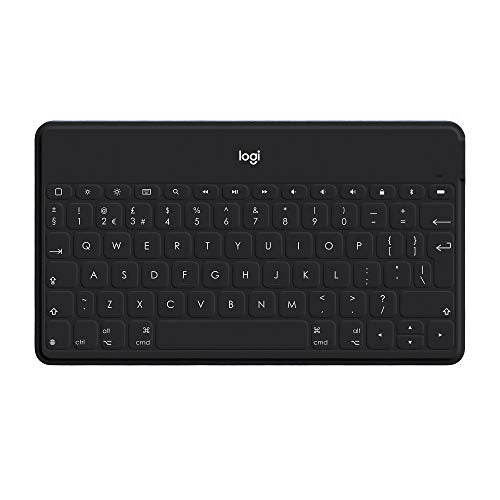 Logitech Keys-to-Go Super-Slim and Super-Light Bluetooth Keyboard for iPhone, iPad, Mac and Apple TV, Including iPad Air 5th Gen (2022) - Black