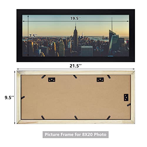 Golden State Art, 16x24 White Picture Frame Made of Solid Wood Picture Frame And Tempered Glass - Horizontal and Vertical for Wall Display, 1 Pack