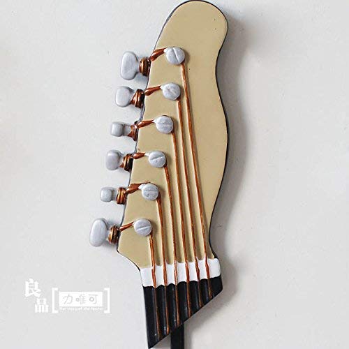 EDOBLUE Creative Cloth Hook Iron Hooks Shabby Chic Guitar Shaped Clothes Hanger Decorative Hooks Resin Hook (Guitars)