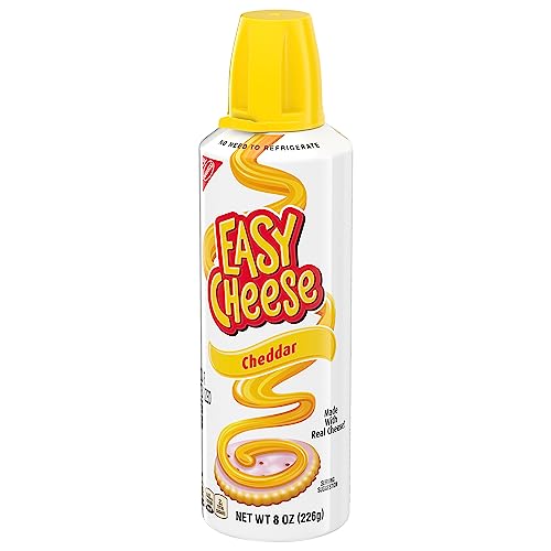 Easy Cheese Cheddar Cheese Snack, 12 - 8 oz Cans