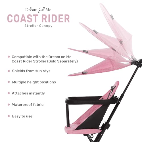 Dream On Me Coast Rider Stroller Canopy for Dream On Me Coast Rider Stroller, Black