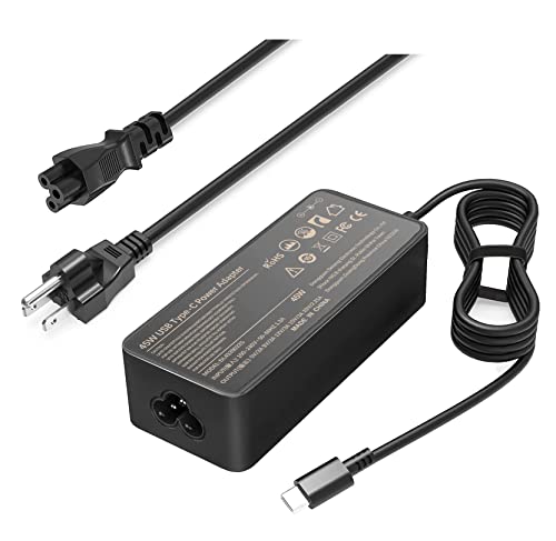 45W USB-C Laptop Charger for Chromebook Hp Dell Acer Asus Lenovo Samsung Laptop USB-C Adapter Power Cable More Device Type C Fast Charging