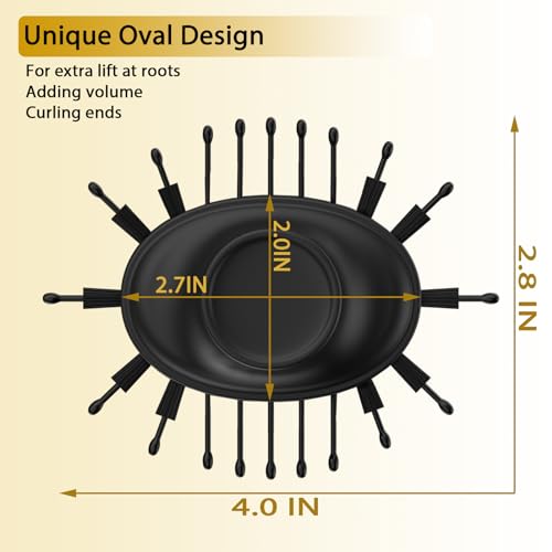 Nicebay Hair Dryer Brush, Hot Tools Blow Dryer Brush for Women, One Step Blowout Brush with Display Screen, Oval Ceramic Barrel, Negative Ion, Black and Gold
