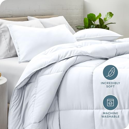 Bare Home Comforter Set - Full Size - Ultra-Soft - Goose Down Alternative - Premium 1800 Series - All Season Warmth (Full, Light Blue)