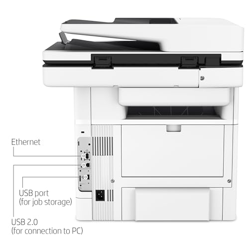 HP LaserJet Enterprise MFP M528dn Monochrome All-in-One Printer with built-in Ethernet & 2-sided printing (1PV64A), White