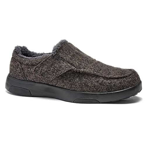 Men's Orthopedic Slippers Shoes with Arch Support: Plantar Fasciitis Breathable Slip-On for Flat Feet with Arch Support for House, Driving Walking Loafers for Cushion Shock Absorber Brown Size 8