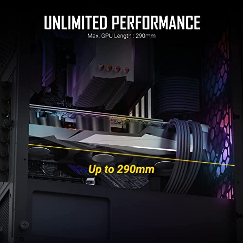 ANTEC NX Series NX360, High-Airflow Mesh Front Panel, 4 x 120mm Fans Included, Tempered Glass Side Panels, 360mm Radiator Support, Mid-Tower ATX Gaming Case