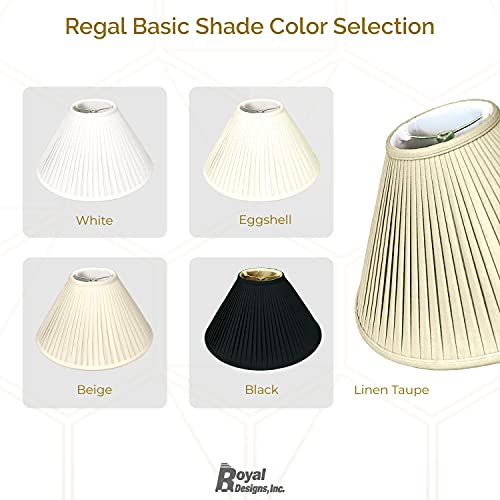 Royal Designs "Coolie Empire Side Pleat Basic Lamp Shade, Beige, 4.5"" x 12"" x 7.5""" (BS-727-12BG)