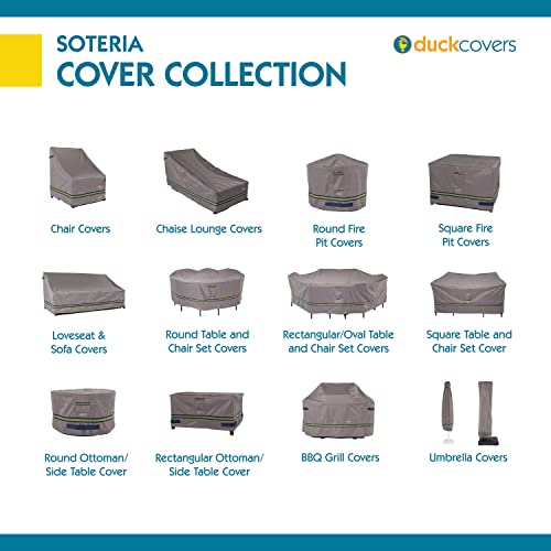 Duck Covers Soteria Water-Resistant 26 Inch Square Patio Ottoman/Side Table Cover, Outdoor Ottoman Cover