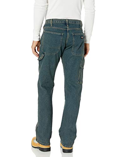 Dickies mens Flex Carpenter Denim Jeans, Stonewashed Indigo Blue, 36W x 34L US