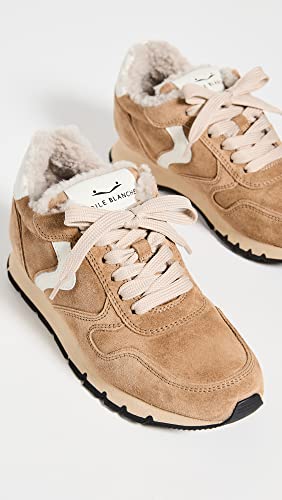 VOILE BLANCHE Women's Julia Pump Shearling Trainers, Tobacco Ice, Tan, 5 Medium US