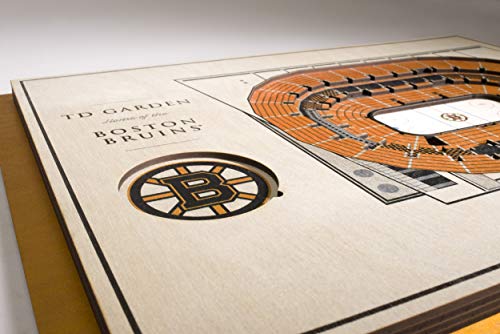 YouTheFan NHL Boston Bruins 5-Layer Stadiumviews 3D Wall Art , 17" x 13" x 5/8"