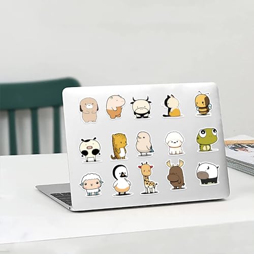 Avky Water Bottle Stickers, 50 Pcs Cute Animal Stickers for Kids Teens Adults, Vinyl Waterproof Stickers for Skateboards and Notebooks, Laptop Stickers, Guitars