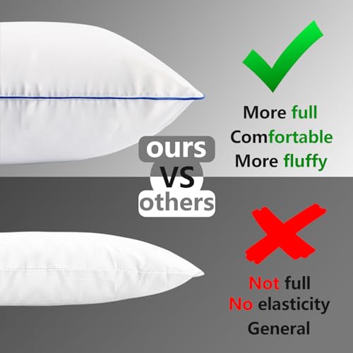Wuuyuef 12 x 20 Pillow Insert Set of 2 Indoor Throw Pillow Insert, Rectangle Decorative Pillows Inserts, Throw Pillows for Couch,Throw Pillows for Bed,White Throw Pillows