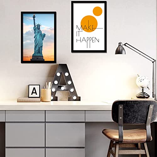 OMAIGAR 13x19 Picture Frame Set of 5, Black Poster Frames for 13 by 19 Poster Photo Canvas Certificate, High Transparent Acrylic Frame on Wall Desktop Horizontal Vertical 13 x 19