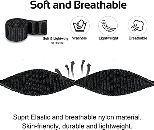 Olytop Fenix 7/Fenix 6 Pro/Fenix 5/EPIX Gen 2 Watch Bands, 22mm Hook & Loop Quick Dry Nylon Sport Wristband Replacement Strap for Garmin Fenix 6/Sapphire Solar/5 Plus/Instinct, Black