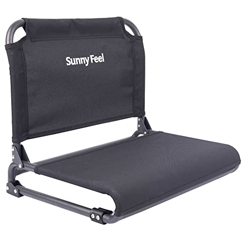 SUNNYFEEL Oversized Stadium Seat for Bleachers with Back Support Extra Wide, Bleacher Stadium Seats Chairs with Backs Portable Bleachers Seat with Hook for Sports Events Baseball Soccer Benches