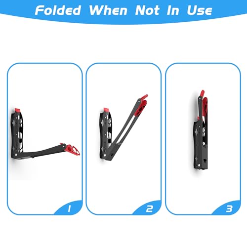 WALMANN BIKEPAL No Lifting Wall Mount Swivel Bike Rack, Vertical Bike Wall Hangers for Garage Space Saving Home Bike Storage Solution (2 Pack)