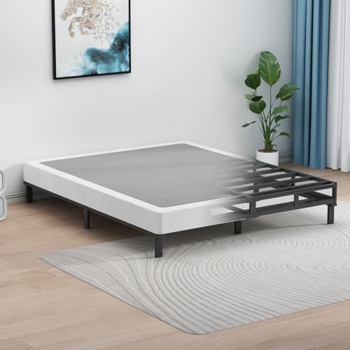 UOMEUR Twin Box Spring 5 Inch Low Profile Box Spring for Twin Bed, 2000lbs Heavy Duty Metal Mattress Foundation Support with Easy Clean Fabric Cover,Non-Slip/Easy Assembly/No Noise (Twin)