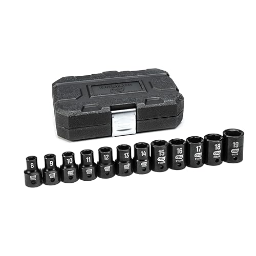 GEARWRENCH 12 Pc. 1/2" Drive 6 Pt. Standard Impact Socket Set, SAE - 84931N