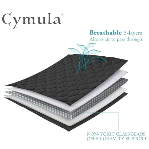 CYMULA Weighted Blanket for Adults (20lbs 88"x104" King Size) - Cooling Breathable Heavy Blankets for Summer Winter - Ultra Microfiber Soft Comfort Blanket with Glass Beads - Gifts for Men/Women