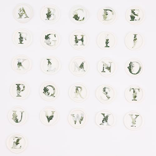 Alphabet O Wax Seal Stamp, ONWINPOR Eucalyptus Leaves Wax Seal Stamp Leaves Letter O Sealing Stamp for Letter Sealing Wax, Christmas Thanksgiving Card (O)