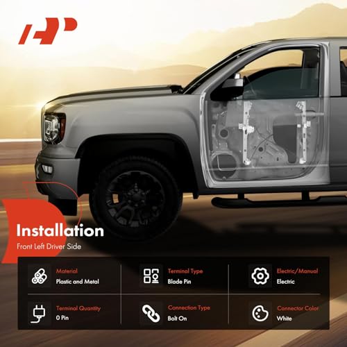 A-Premium Power Electric Window Regulator without Motor Replacement for Town & Country Dodge Grand Caravan Ram C/V Volkswagen Routan 2008-2018 Front Driver Side