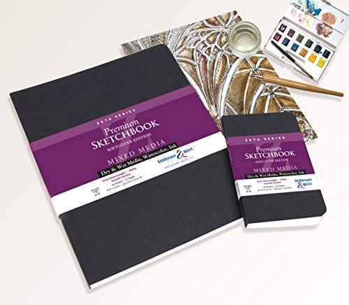 Stillman & Birn Zeta Series Softcover Sketchbook, 3.5" x 5.5", 270 gsm (Extra Heavyweight), White Paper, Smooth Surface