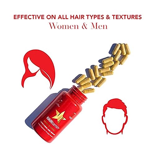 HAIRtamin Advanced Hair Vitamins for Women & Men | All Natural Vegan 5000 Mcg Biotin Capsules Hair Vitamin Supplement | Hair Skin and Nail Vitamins to Promote Hair Growth & Thickness (3 -Pack)