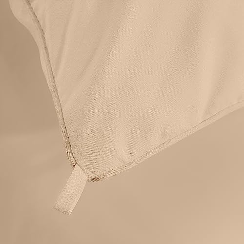 Utopia Bedding All Season 250 GSM Comforter - Plush Siliconized Fiberfill Comforters - Box Stitched (Beige, Queen)