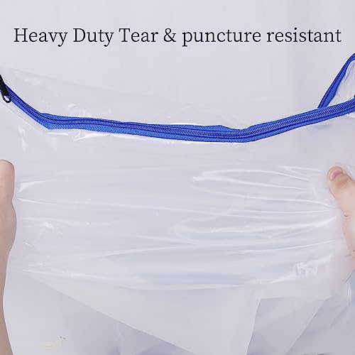 JUNESHE Crib Mattress Storage Bag with Zipper -4 Mil Plastic Waterproof Crib Mattress Bag for Moving and Storage