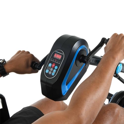 Exerpeutic 2000M Motorized Under Desk Exercise Bike - Electric Legs and Arms Pedal Exerciser - Fitness Equipment for Home Use - Remote Work Office Accessory - Black