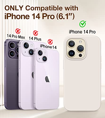 GONEZ for iPhone 14 Pro Case, Compatible with Magsafe, with 2X Screen Protector + 2X Camera Lens Protector, Soft Anti-Scratch Microfiber Lining, Shockproof Liquid Silicone Phone Cover, Deep Purple