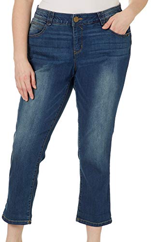 Democracy womens Denim Crop, "Ab"solution Crop Jeans, Blue, 24 US