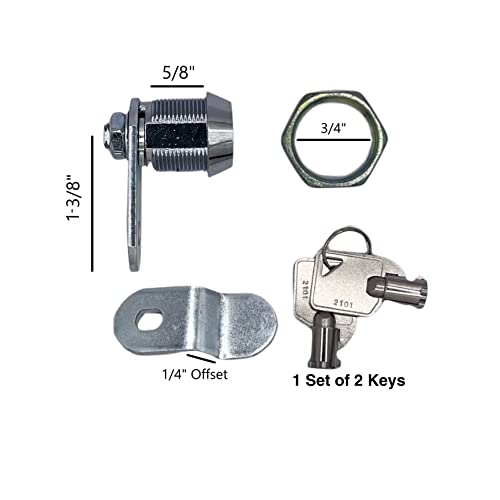 RV Designer L318, Ace Compartment Lock, 1-1/8 inch, 1 Per Pack, Compartment Hardware