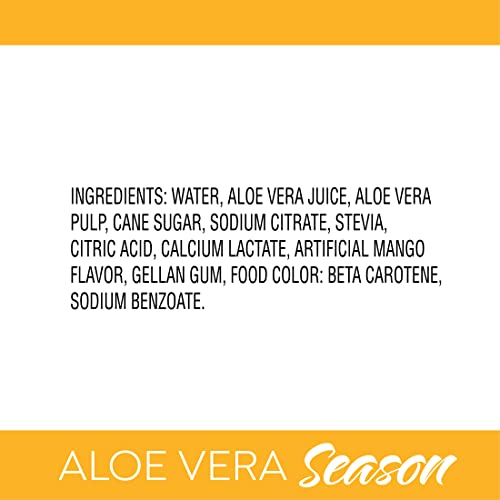 Season Aloe Vera Drink with Pulp, Mango Flavor, 16.9 fl oz (Pack of 1)