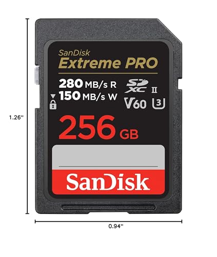 SANDISK 256GB Extreme PRO SDXC UHS-II Memory Card - C10, U3, V60, 6K, 4K UHD, SD Card - SDSDXEP-256G-GN4IN
