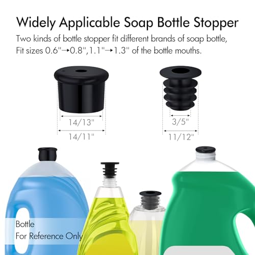 BAGNOLUX Kitchen Sink Soap Dispenser Extension Tube Kit with Check Valve, Under-Sink & Countertop Filtration, Never Fill The Little Bottle Again, Bottle Washer for Hose Extender
